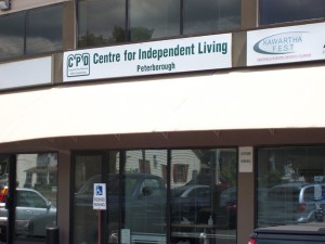 Photograph of the outside of the new Centre for Independent Living Peterborough office at 250 Sherbrook Street.
